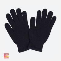 UNIQLO 优衣库 409257 儿童HEATTECH针织手套 (18cm、男童、黑色)