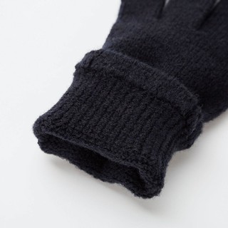 UNIQLO 优衣库 409257 儿童HEATTECH针织手套 (18cm、男童、黑色)