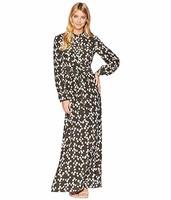 Juicy Couture/橘滋Abbey Floral Silk Maxi Dress长款连衣裙
