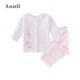 Annil安奈儿童装男童女童婴小童春季新款长袖套装YM817557