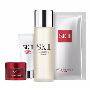 SK-II 神仙水 75ml+肌源赋活修护精华霜 15g+洗面奶 20g+护肤面膜 1P