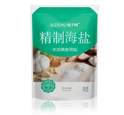 JUZISHU 桔子树 无碘精制海盐 400g *72件