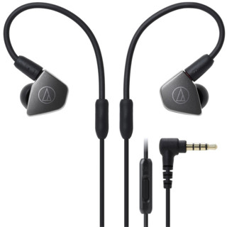 audio-technica 铁三角 ATH-LS70is 入耳式挂耳式动圈有线耳机 灰色 3.5mm
