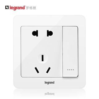 TCL-legrand 罗格朗 逸典 86型五孔带开关双控插座