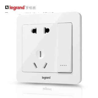 TCL-legrand 罗格朗 逸典 86型五孔带开关双控插座