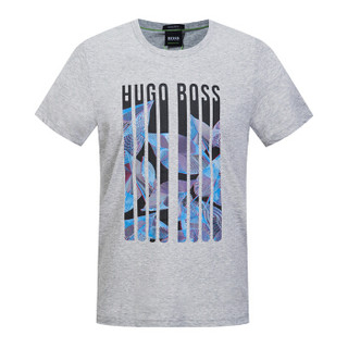 HUGO BOSS 雨果博斯 18春夏新款 男士浅灰色棉质休闲T恤 50377712 059 L