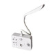 值友专享：豪莱菲乐 创意led台灯带USB无线转换插座排插  白色