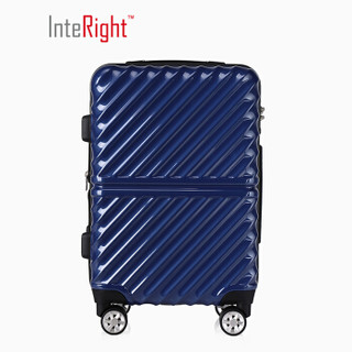 移动端：INTERIGHT 商务斜条纹拉链拉杆箱静音万向轮旅行箱行李箱