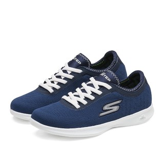 Skechers凯奇女款轻便系带健步鞋 柔软网布舒适休闲鞋 270(40) 海军蓝色