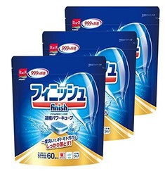 finish 洗碗机洗涤剂 袋洗 清洁力强 60个* 3 (180次的量) *2件