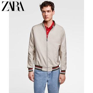 ZARA 06861356707 男装 撞色罗纹牛津夹克外套 