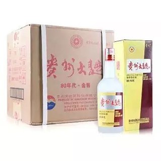 茅台 MOUTAI 贵州大曲酒 80年代 金酱 53度 500ml*6 酱香型白酒 整箱装