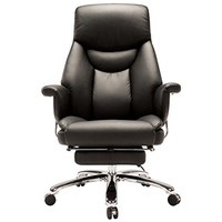 Bajiujian 八九间 可躺电脑椅 老板椅 高靠背转椅办公椅子 升级版PU款 黑色