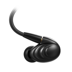 FiiO 飞傲 F9 绕耳式三单元圈铁线控带麦可换线HiFi耳机 黑色
