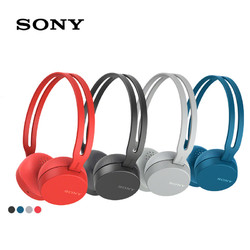 Sony/索尼 WH-CH400 头戴式无线蓝牙耳机重低音电脑手机耳麦 男女生通用手机耳机头戴式游戏耳机