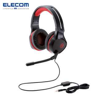 ELECOM 宜丽客 HS-G01 耳机 (可切换、动圈、头戴式、16Ω、黑色)