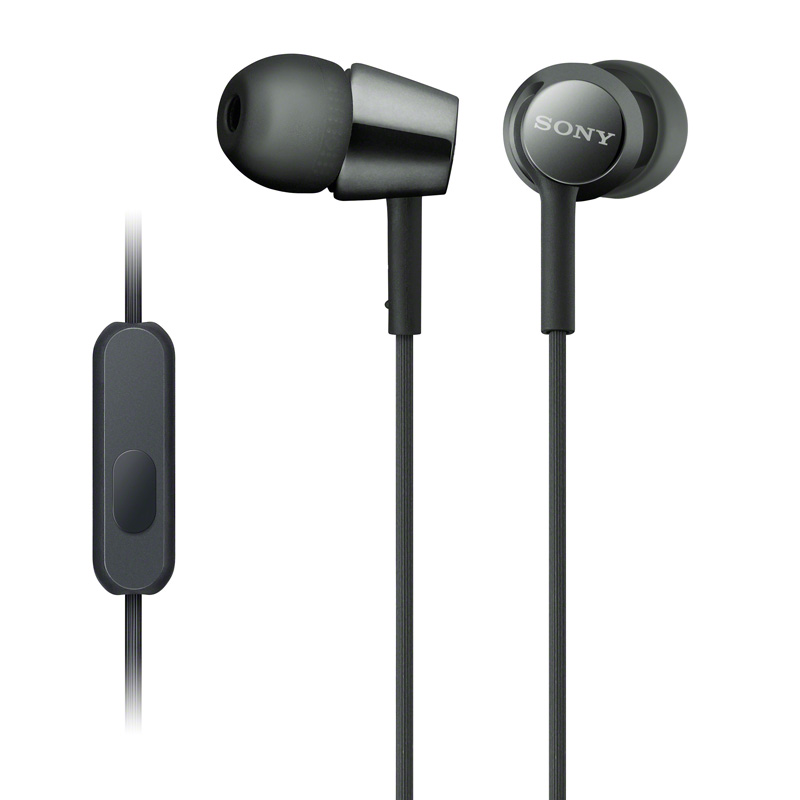SONY 索尼 MDR-EX155AP 入耳式有线耳机 黑色 L型