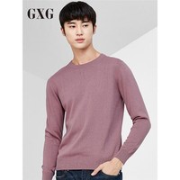 GXG针织衫男装 秋季男士韩版流行时尚休闲都市修身长袖圆领针织衫