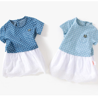 TINSINIO 纤丝鸟 女童夏季短袖连衣裙