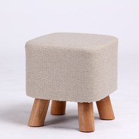 实木换鞋凳时尚穿鞋凳创意方凳布艺小凳子沙发凳家用矮凳成人木凳