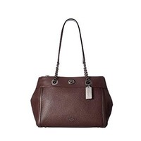 COACH 蔻驰 Turnlock Edie Carryall in Mixed Leather 女款手提单肩包