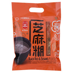 中国台湾进口 一本 黑米高钙芝麻糊（固体饮料）300g（10包*30g）/袋 *5件