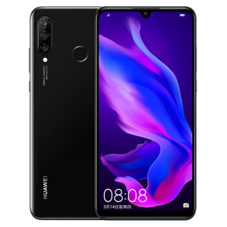 华为 HUAWEI nova 4e 3200万立体美颜AI超广角三摄珍珠屏6GB+128GB幻夜黑全网通版双4G手机