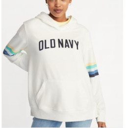 OLD NAVY 393224 女装徽标图案套头连帽卫衣