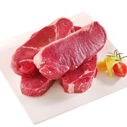 科尔沁 原切西冷牛排 厚2.5cm 4片装 1200g 谷饲牛肉
