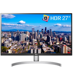 LG 27英寸 UHD4K 超高清 HDR400 IPS硬屏 FreeSync 三面微边框显示器 HDCP DP HDMI 适配PS4（27UL600）