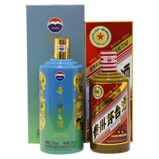 MOUTAI 茅台 茅台日纪念 (酱香型、53度、两瓶套装、500ml+700ml )