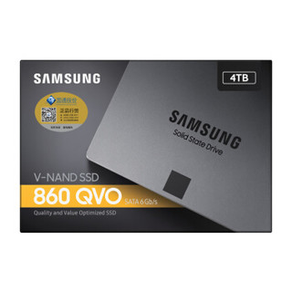 SAMSUNG 三星 860 QVO 固态硬盘 4TB SATA接口 MZ-76Q4T0B