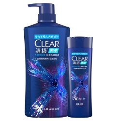 CLEAR 清扬 男生去屑洗发露 冰海净透香调 (650g+100g) *2件