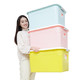禧天龙Citylong 塑料收纳箱大号防潮储物箱子 衣服玩具整理箱收纳盒3个装 6343 3185 混色 大号55L