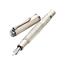 Pelikan百利金 M600 白条限量款 14K金笔尖墨水钢笔 EF尖 +凑单品