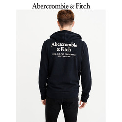 Abercrombie & Fitch男装卫衣 全拉链 Logo 图案帽衫 223378-1 AF