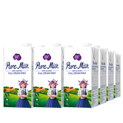 NEPEAN RIVER DAIRY 尼平河  澳大利亚进口全脂纯牛奶 1L*12盒国际版 整箱装 *2件 +凑单品