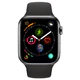 Apple 苹果 Apple Watch Series 4 智能手表 (深空灰铝金属、GPS、40mm、黑色运动表带)