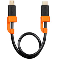 PowerSync 包尔星克 数据线 (Type-C、USB 2.0、1m、黑配橘)