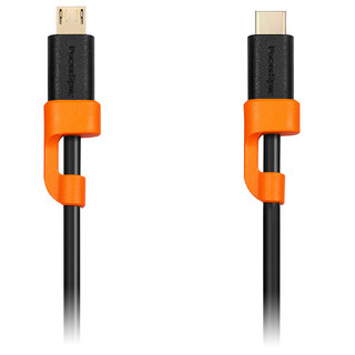 PowerSync 包尔星克 数据线 (Type-C、USB 2.0、1m、黑配橘)