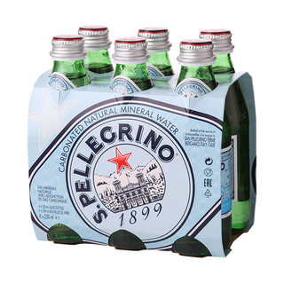 S.PELLEGRINO 圣培露 充气天然矿泉水 250ml*6瓶