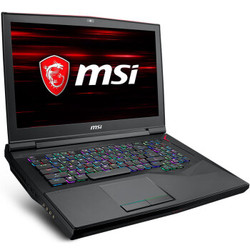 msi 微星 GT75 17.3英寸游戏本笔记本电脑(i7-8750H 16G*2 1T+256G*2 SSD GTX1080 8G 4K IPS等级 Killer 黑)