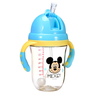 迪士尼（Disney）儿童学饮杯防摔PPSU宝宝吸管杯带重力球婴幼童水杯男女童喝水杯 370ML
