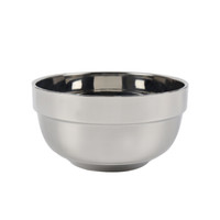 Beisesi 贝瑟斯 304不锈钢碗家用饭碗汤碗双层防烫小盆子食堂成人儿童碗 11.5CM