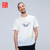 UNIQLO 优衣库 男 (UT)   印花T恤 (SAKAGURA、416448 、白色)