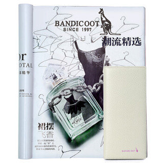 BANDICOOT 时尚风格袋鼠 女士欧美时尚多卡位夹钱包b170002W-01G 米白