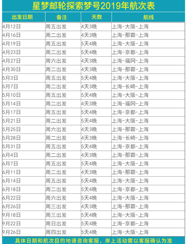 探索梦号 上海-日本福冈/那霸-上海4天3晚邮轮游(4月27/30日出发)