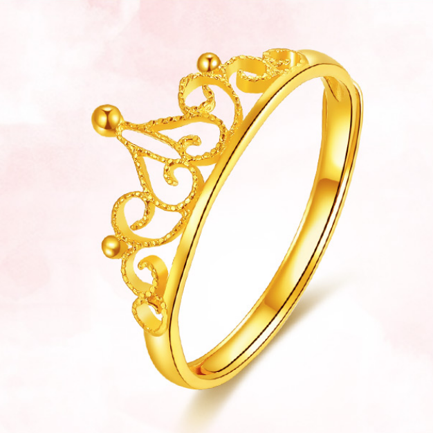 梦金园 皇冠系列 足金戒指 1.84g