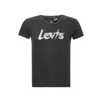 Levi's 李维斯 女士 短袖黑色圆领闪电TEE T恤
