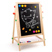 米米智玩 儿童画板画架套装小黑板双面支架式可升降家用宝宝画画磁性写字板